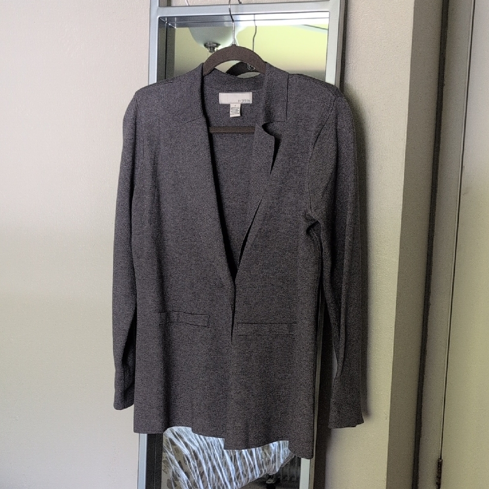 Women's Gray Knit Blazer